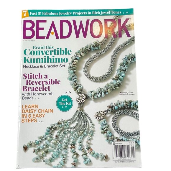 Beadwork Magazine Jewelry Crafting Book u Arp May 2018  Vol 21 No 3 Convertible - Picture 1 of 8